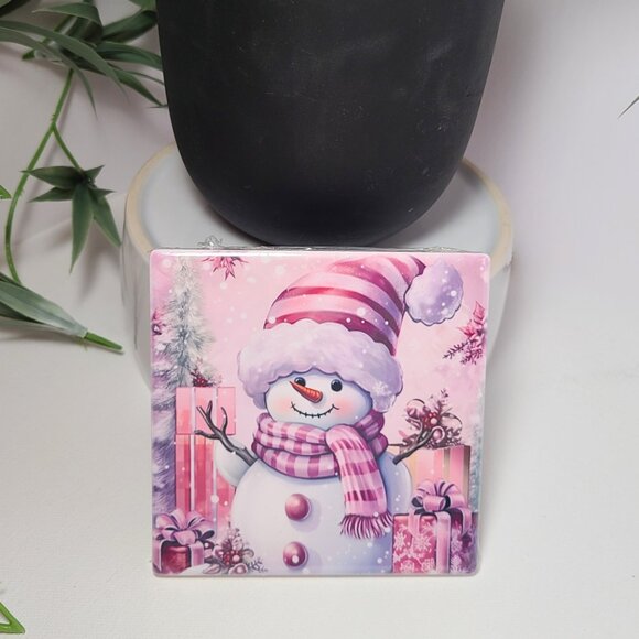 Christmas Sandstone Coasters - Pony and Snowman by Scott Heil/The Crowing Hen - Picture 2 of 7